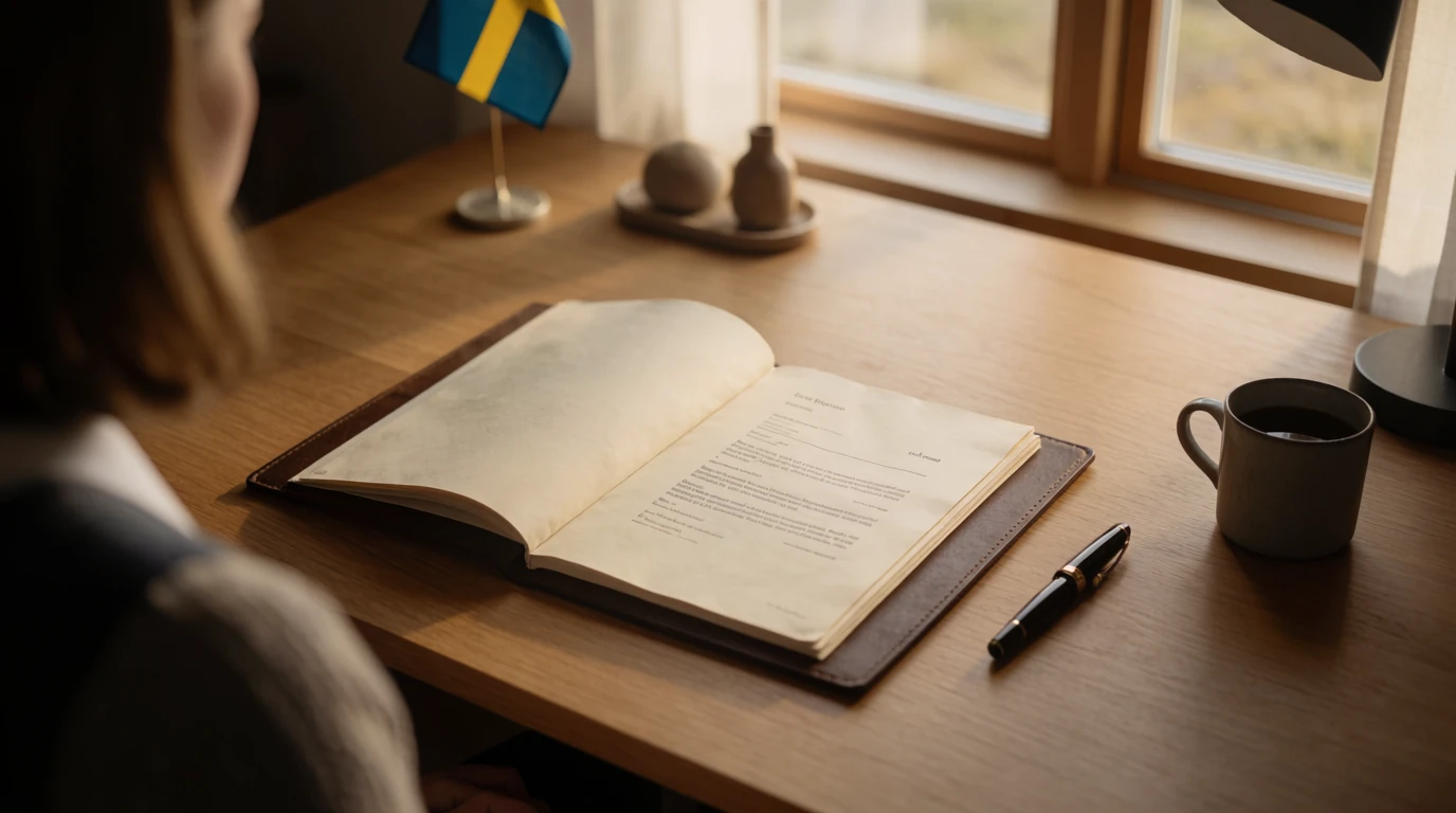 Användarvillkor dokument på skrivbord